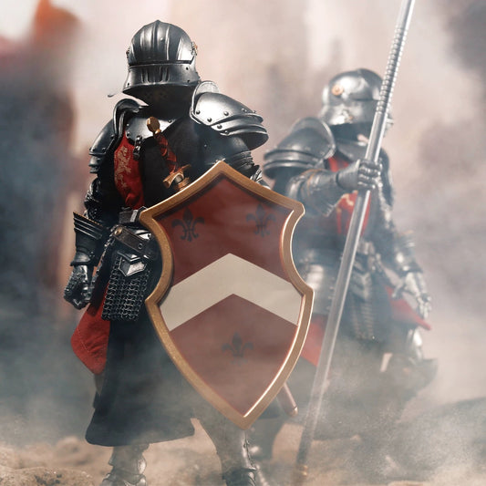 Replacement Cape for 7 Inch Action Figure, Red Black Soft Goods Cloak for Lion Knight