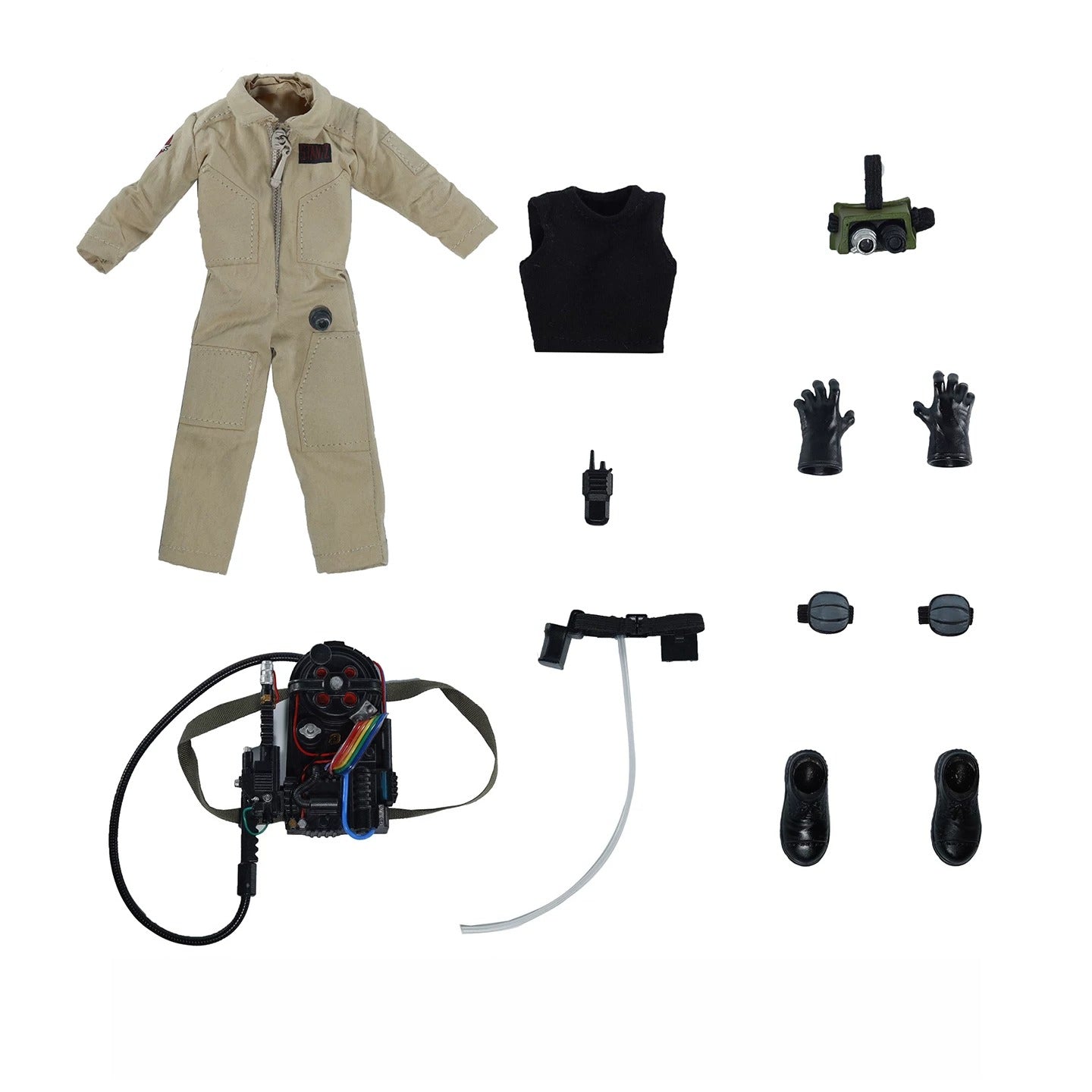Replacement Cloth Set for 1/12 Action Figure, Ghostbusters Style Costume for Skeleton