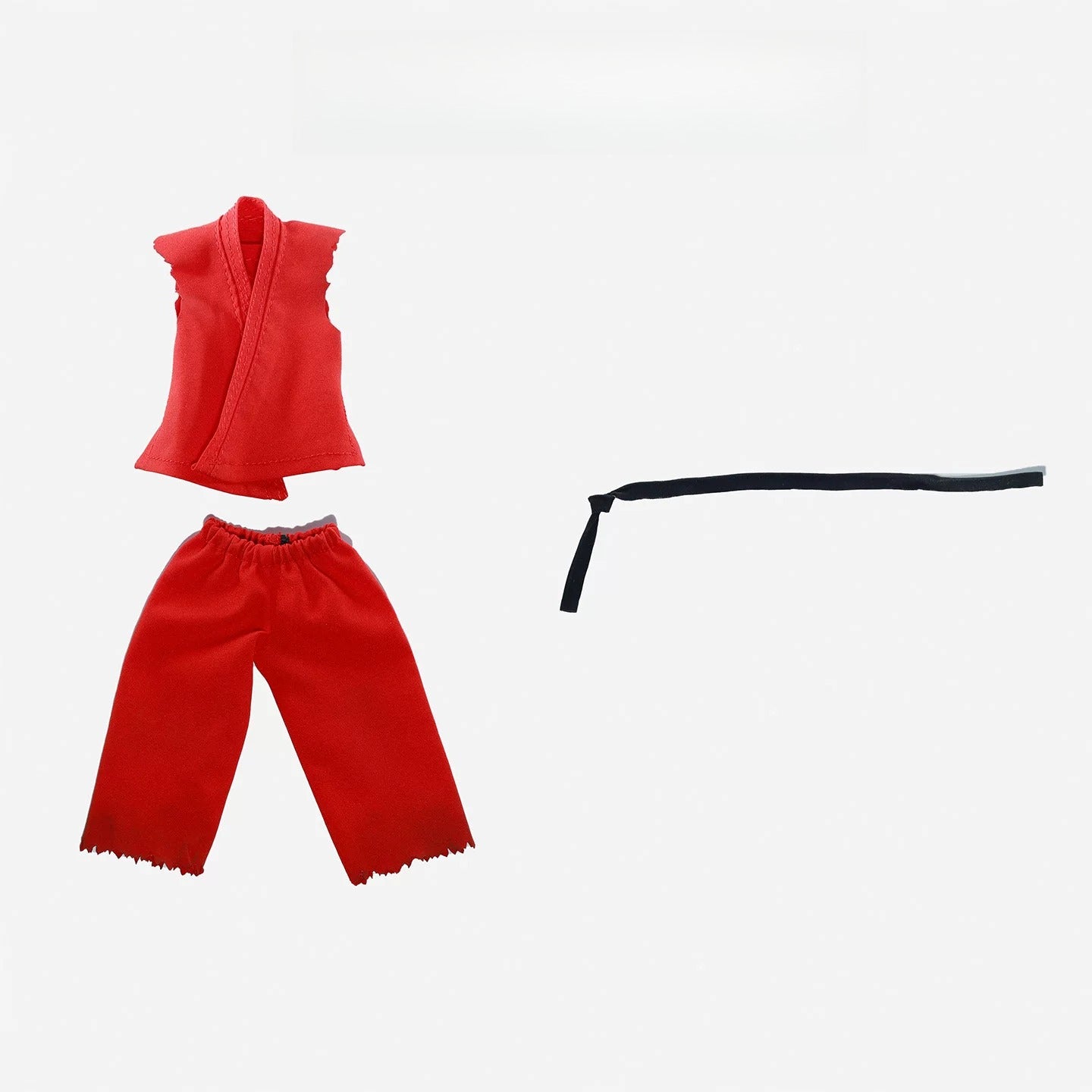 Replacement Cloth Set for 1/12 Action Figure, Soft Goods Outfit for Ryu Ken Street Fighter Alpha 3