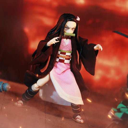 Replacement Haori & Skirt Set for 1/12 Action Figure, Soft Goods Outfit for Nezuko Kamado Demon Slayer