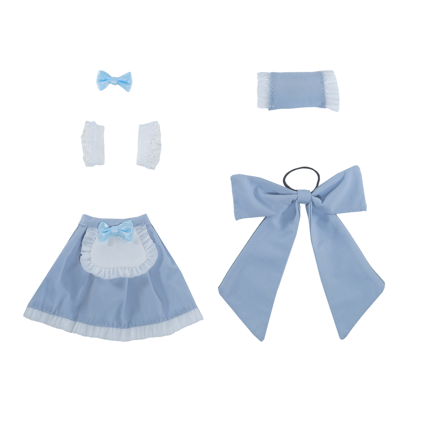 Maid Costume Set for 1/18 Action Figure, Soft Goods Cape & Dress for 4-5 Inch Figures