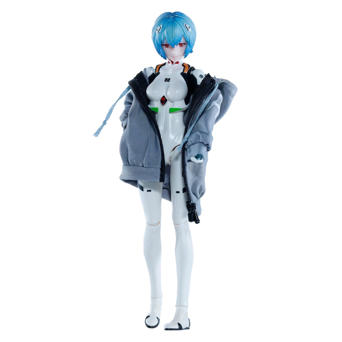 Replacement Jacket for 1/12 Action Figure, Soft Goods Coat for Rei Ayanami Evangelion