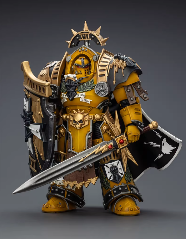 Pre-sale Imperial Fists Legion Praetor in Tartaros Terminator Armour with Power Sword and Vigil Storm Shield