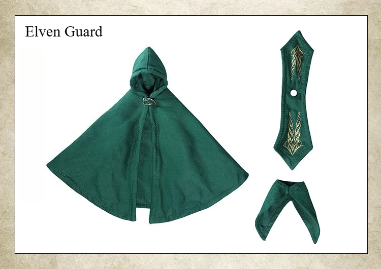 Replacement Cape for 6-7 Inch Action Figure, Soft Goods Cloak for Elven Guard