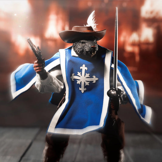Replacement Cape for 1/12 Action Figure, Soft Goods Cloak for Rat King Musketeer