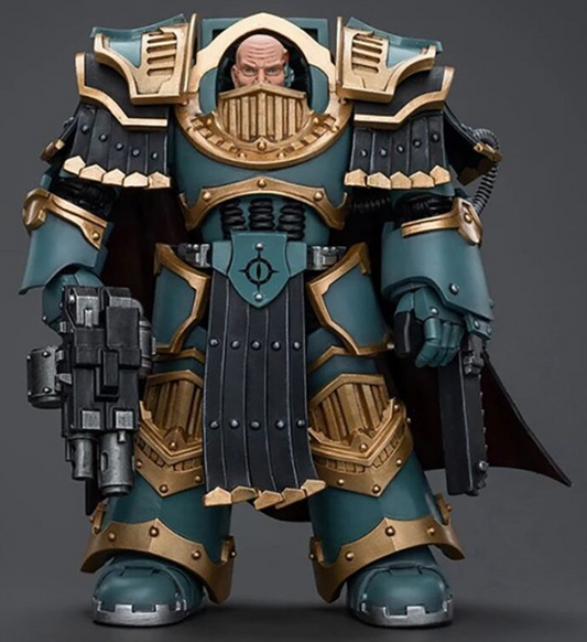 The son of Horus, the consul wearing the Iron Cavalry Terminator armor