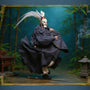 Handmade cloth Taoist robe on 1/12 figure in bamboo forest with temple props