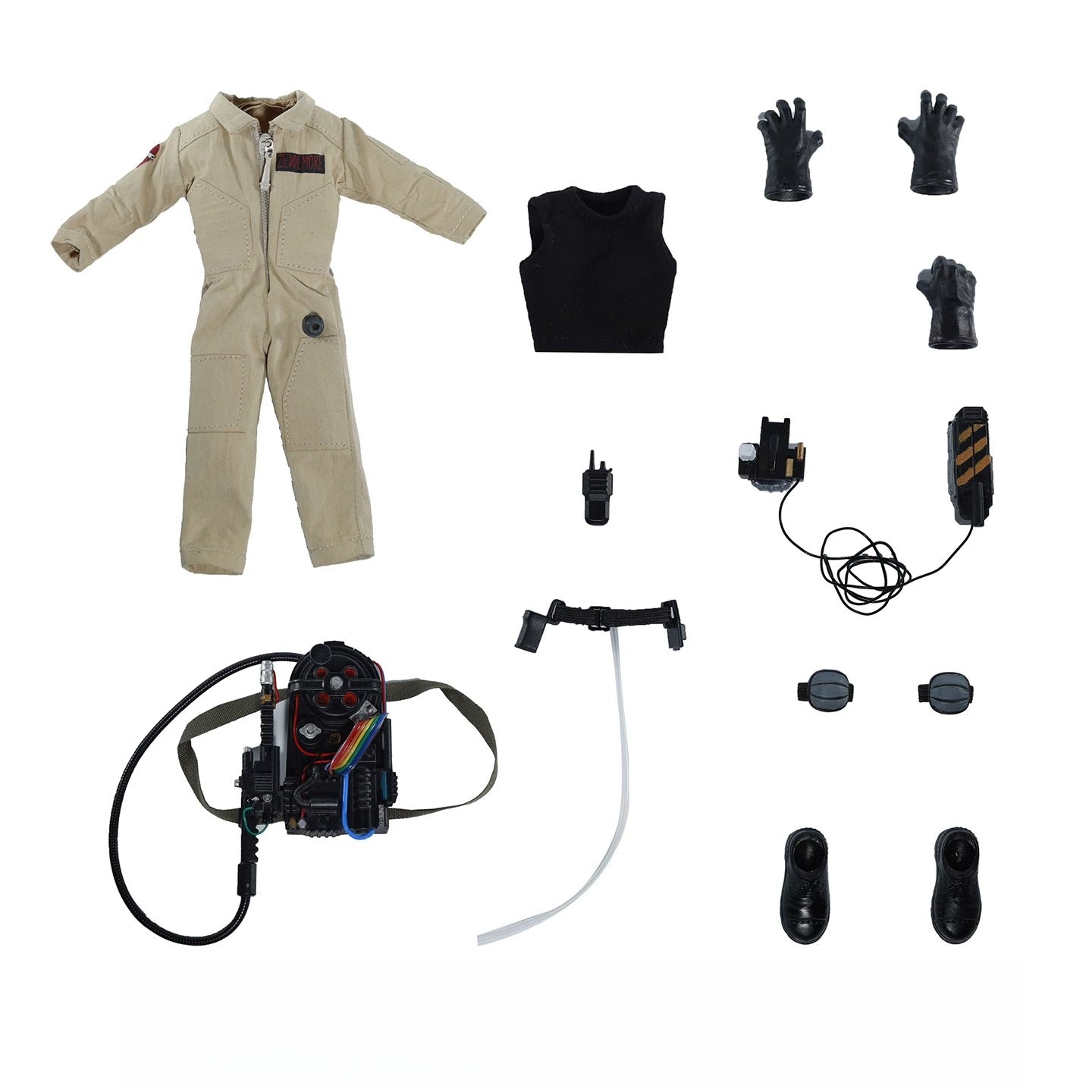 Replacement Cloth Set for 1/12 Action Figure, Ghostbusters Style Costume for Skeleton