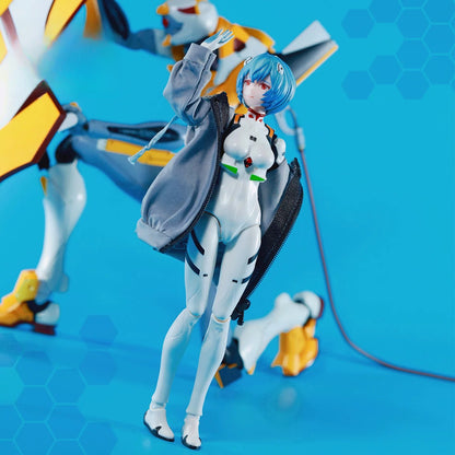 Replacement Jacket for 1/12 Action Figure, Soft Goods Coat for Rei Ayanami Evangelion