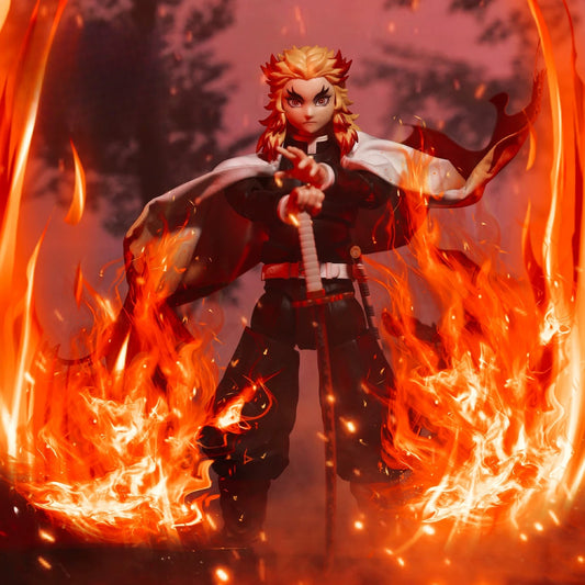 Replacement Haori for 1/12 Action Figure, Soft Goods Cloak for Kyojuro Rengoku Demon Slayer