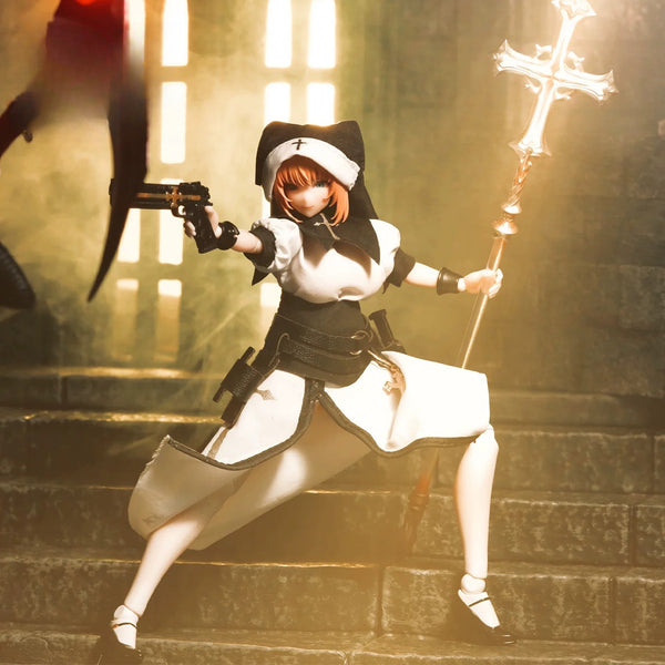 Replacement Cloth Set for 1/12 Action Figure, Soft Goods Sister Outfit for Muse Asdo 6.2 Inch