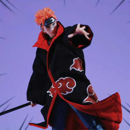 Replacement Cloak for 1/12 Action Figure, Soft Goods Robe for Pain Naruto Akatsuki