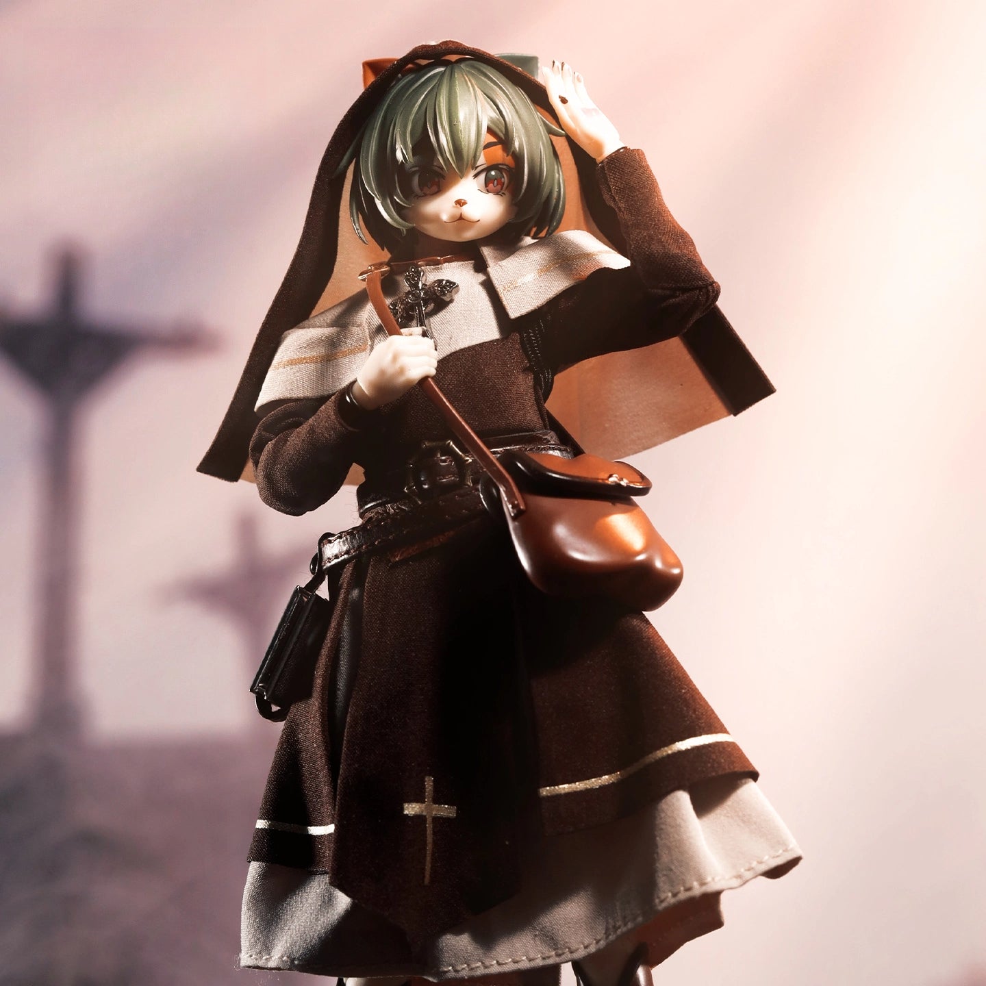 Replacement Cloth Set for 1/12 Action Figure, Soft Goods Priestess Outfit for Tonia Calico Cat