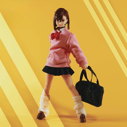 Replacement School Uniform Set for 1/12 Action Figure, Soft Goods Outfit for Momo Ayase Dandadan