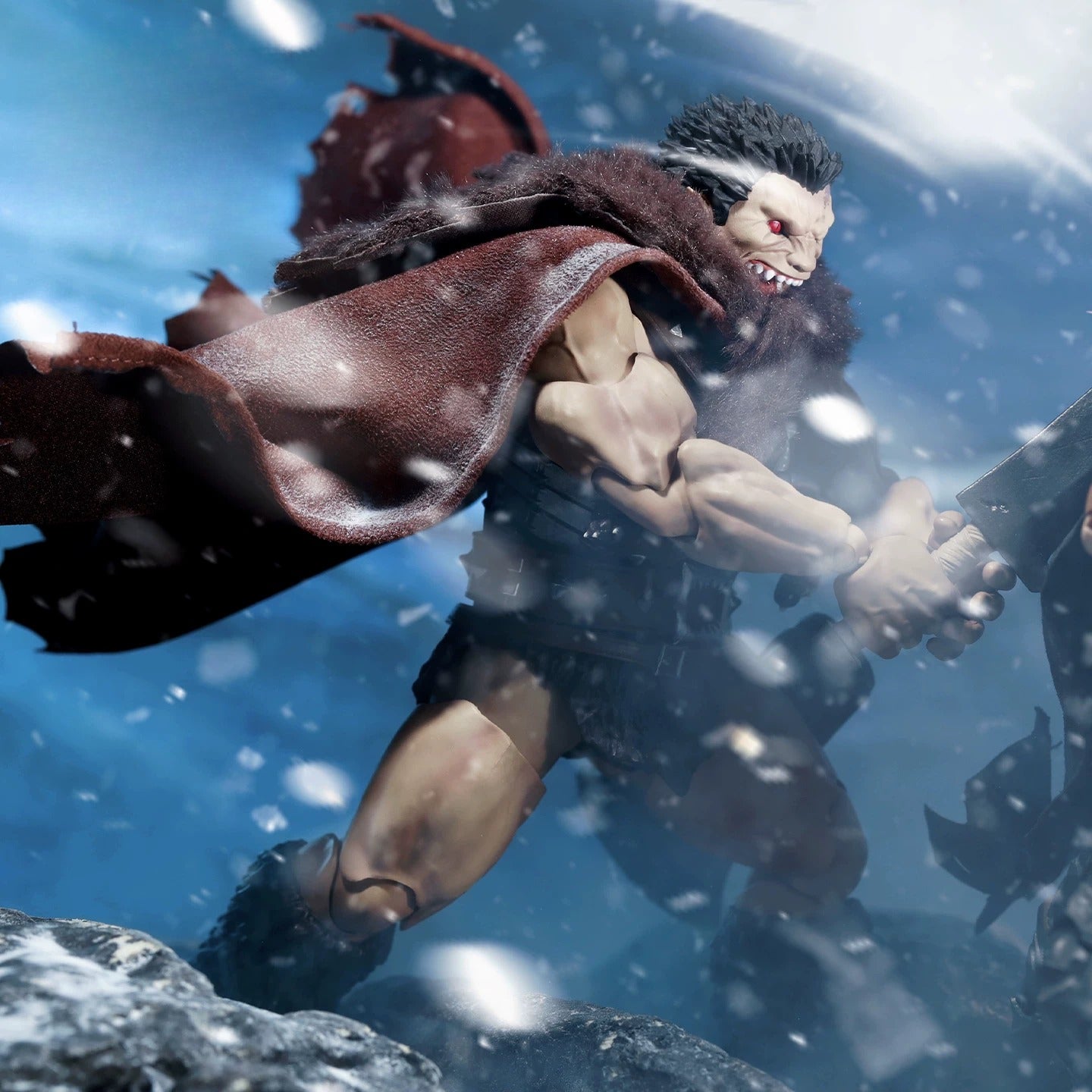 Replacement Cape for 1/12 Action Figure, Faux Fur Cloak for Zodd Berserk