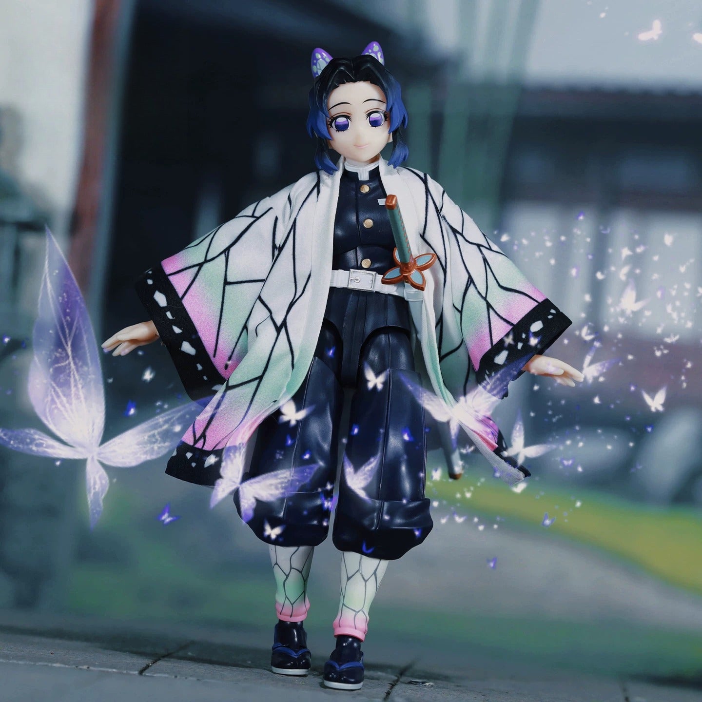 Replacement Haori for 1/12 Action Figure, Soft Goods Cloak for Shinobu Kocho Demon Slayer