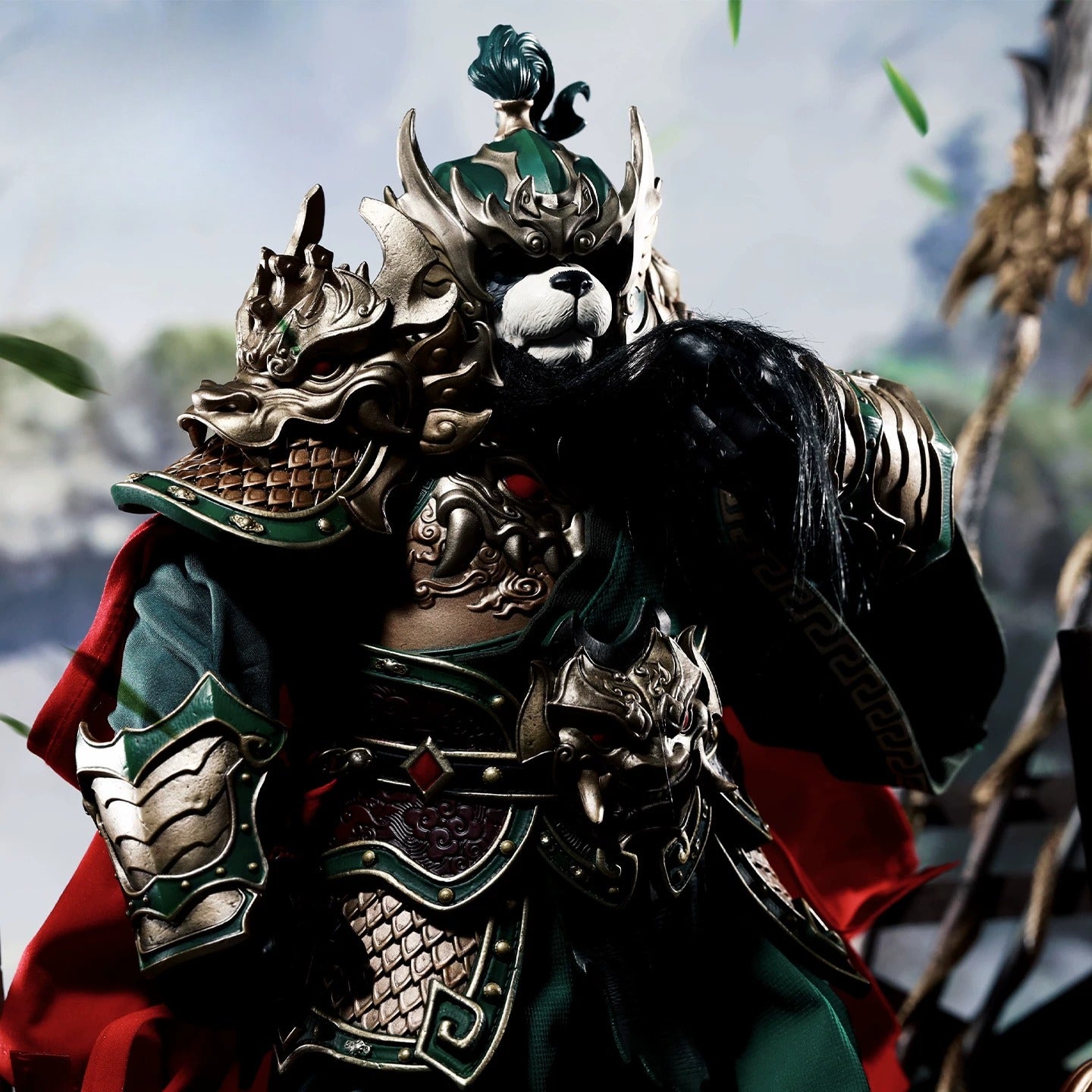 Replacement Cape for 7 Inch Action Figure, Chinese Style Cloak for Panda General Wu Qinglong