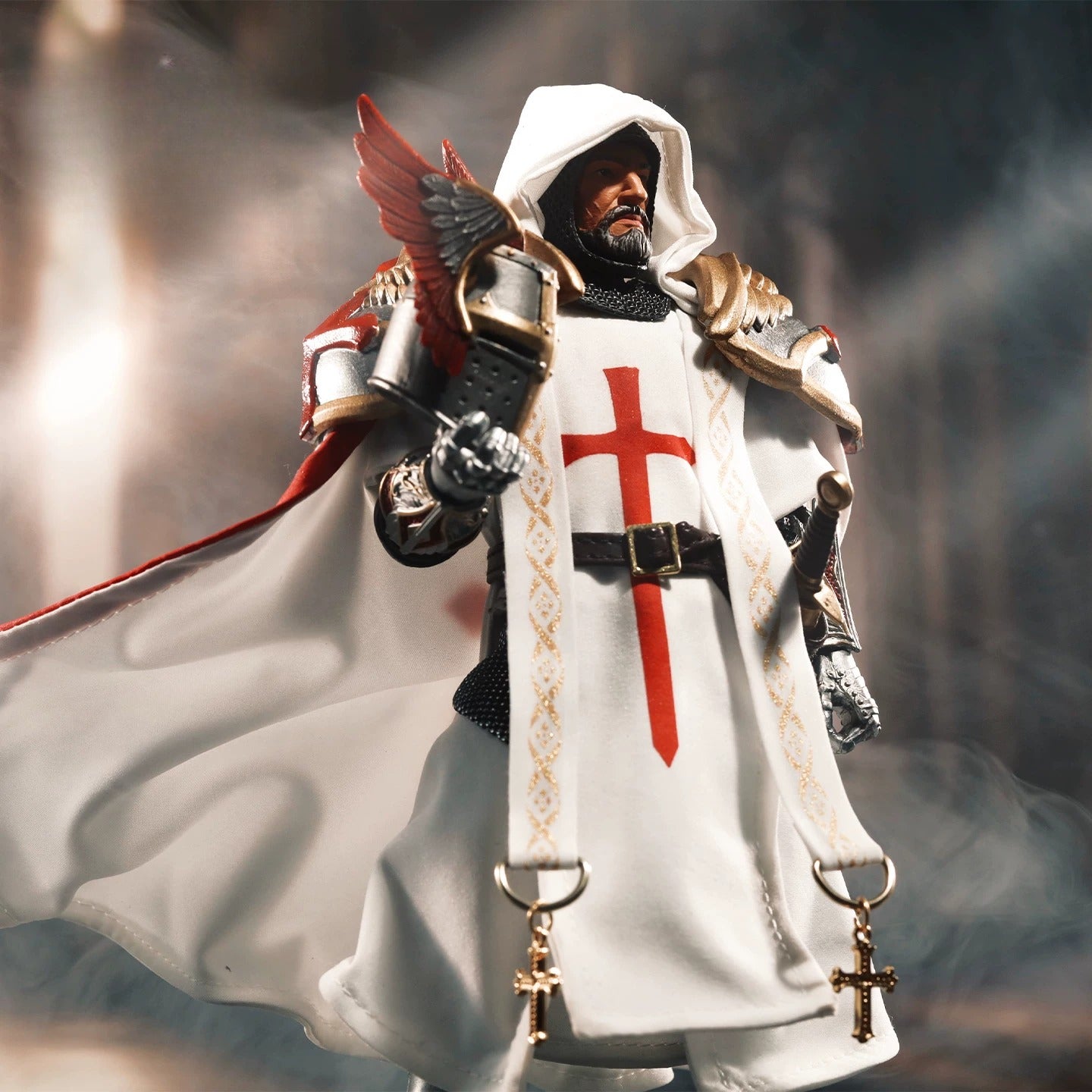 Replacement Cape for 1/12 Action Figure, Soft Goods Cloak for Crusader Priest