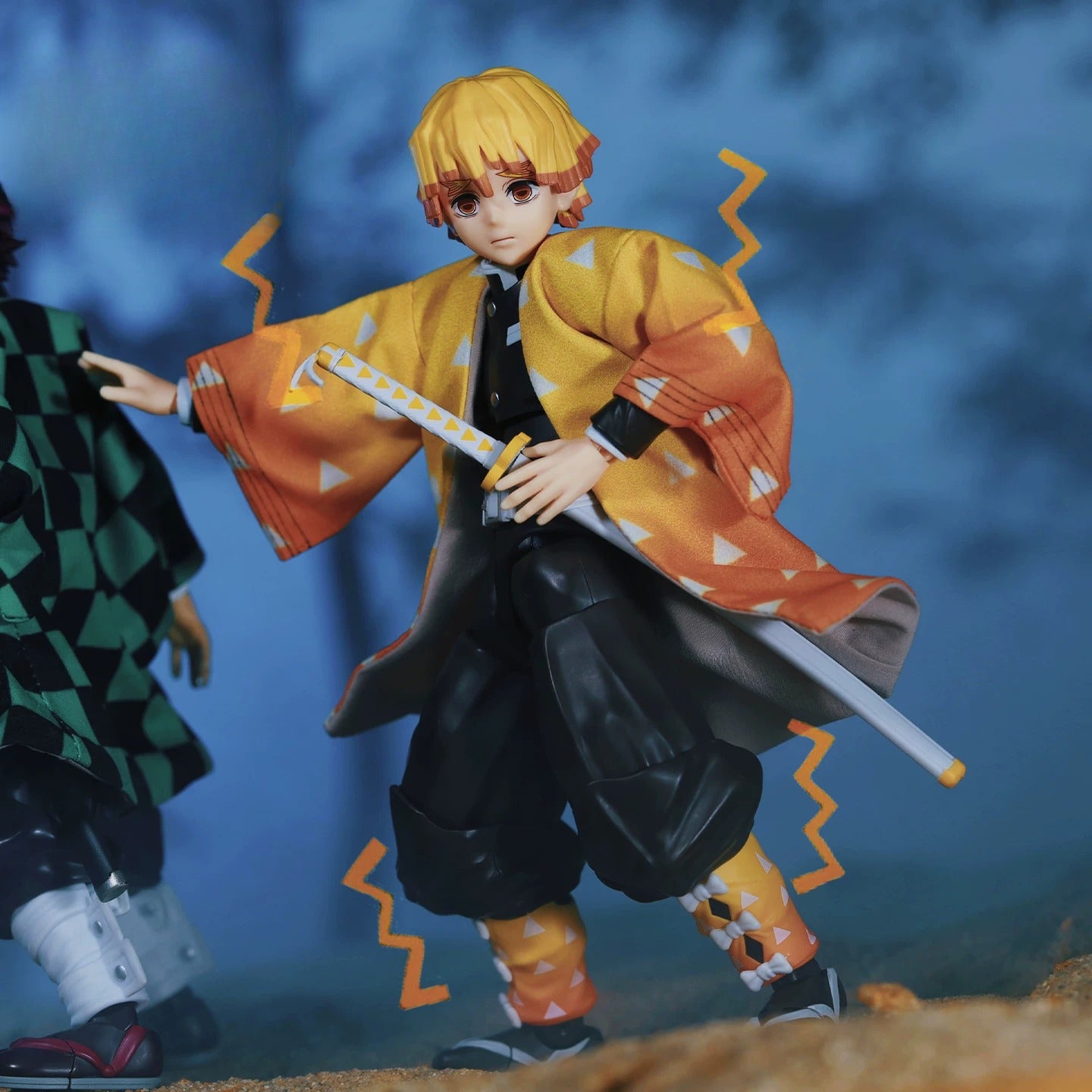 Replacement Haori for 1/12 Action Figure, Soft Goods Cloak for Zenitsu Agatsuma Demon Slayer