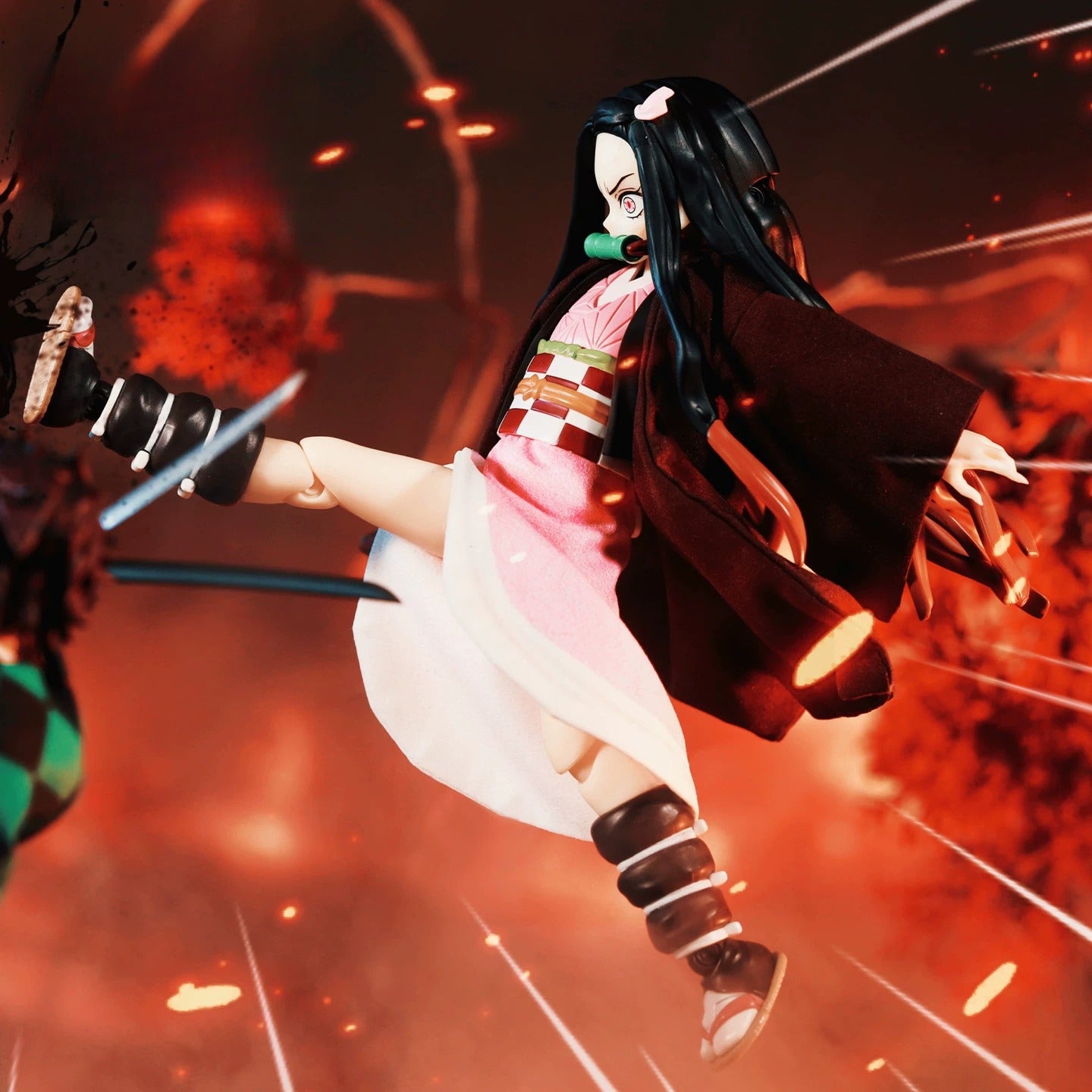 Replacement Haori & Skirt Set for 1/12 Action Figure, Soft Goods Outfit for Nezuko Kamado Demon Slayer