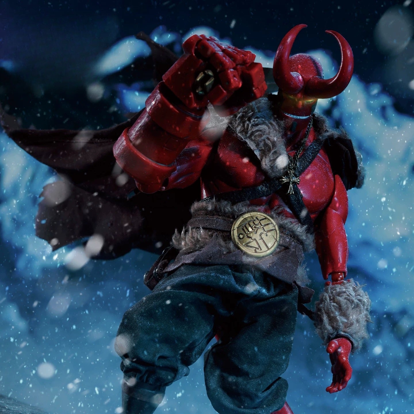 1000toys Hellboy 1/12 Scale Action Figure 30th Anniversary with Soft Goods Coat