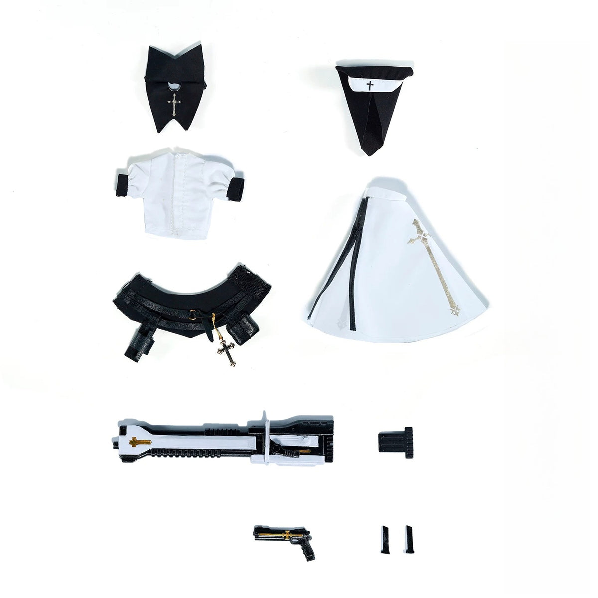 Replacement Cloth Set for 1/12 Action Figure, Soft Goods Sister Outfit for Muse Asdo 6.2 Inch