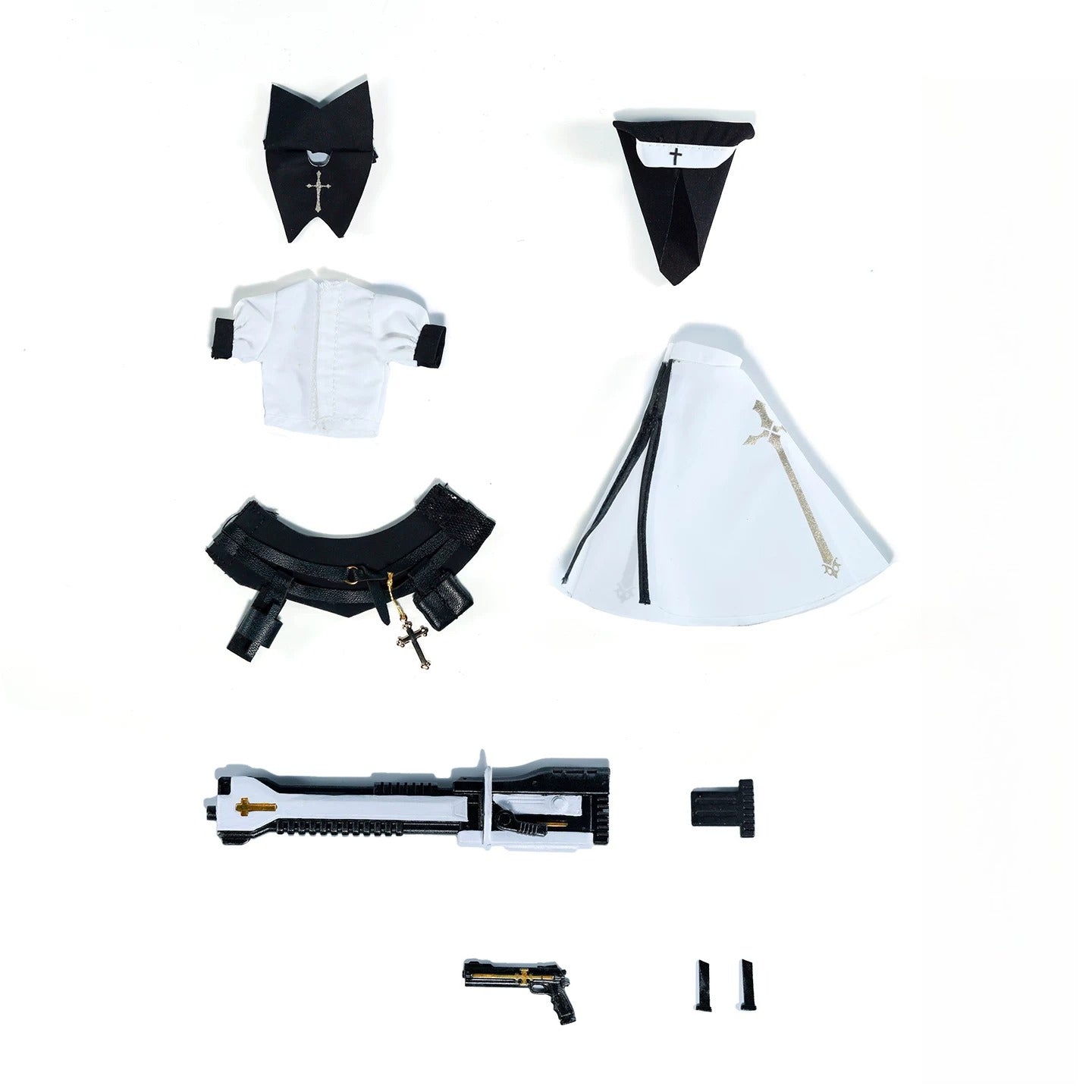 Replacement Cloth Set for 1/12 Action Figure, Soft Goods Sister Outfit for Muse Asdo 6.2 Inch