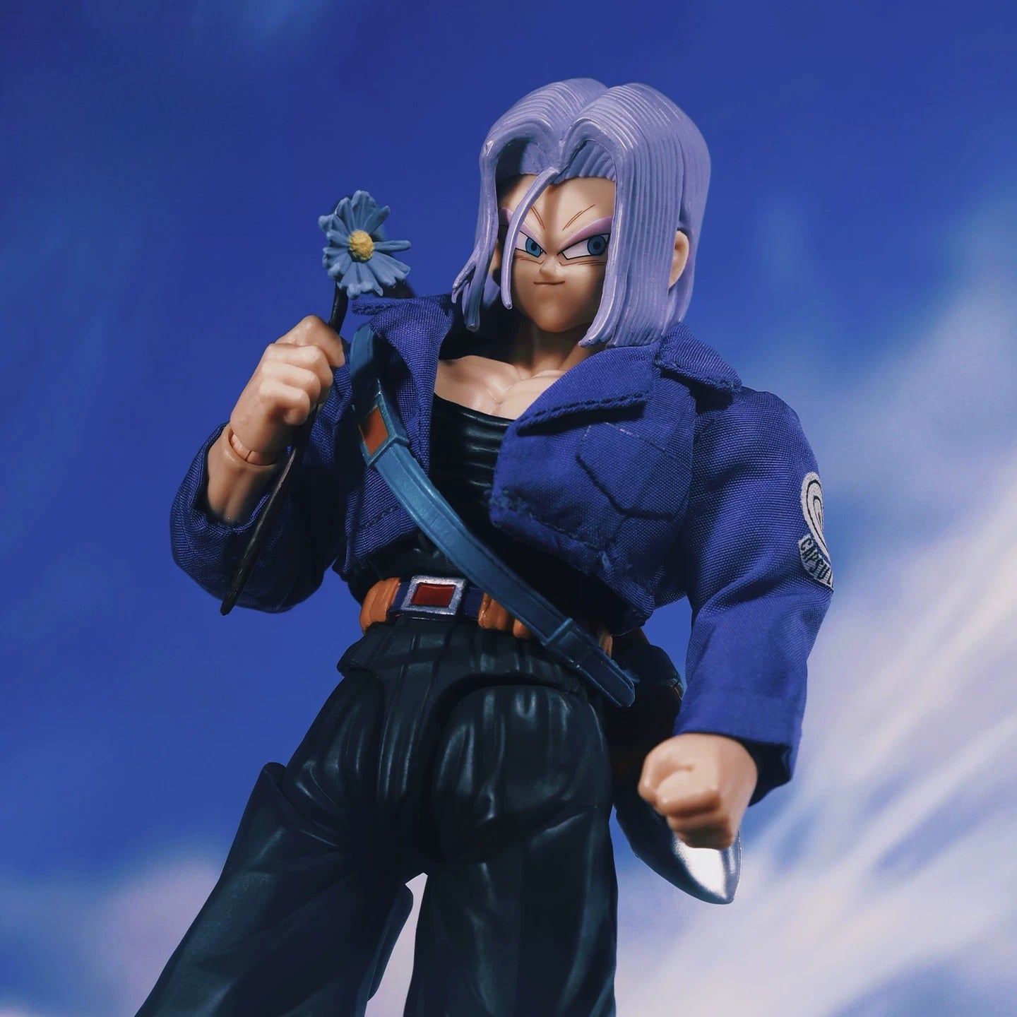 Replacement Soft Goods Jacket for 1/12 Action Figure, Trunks Denim Outfit for Dragon Ball Z