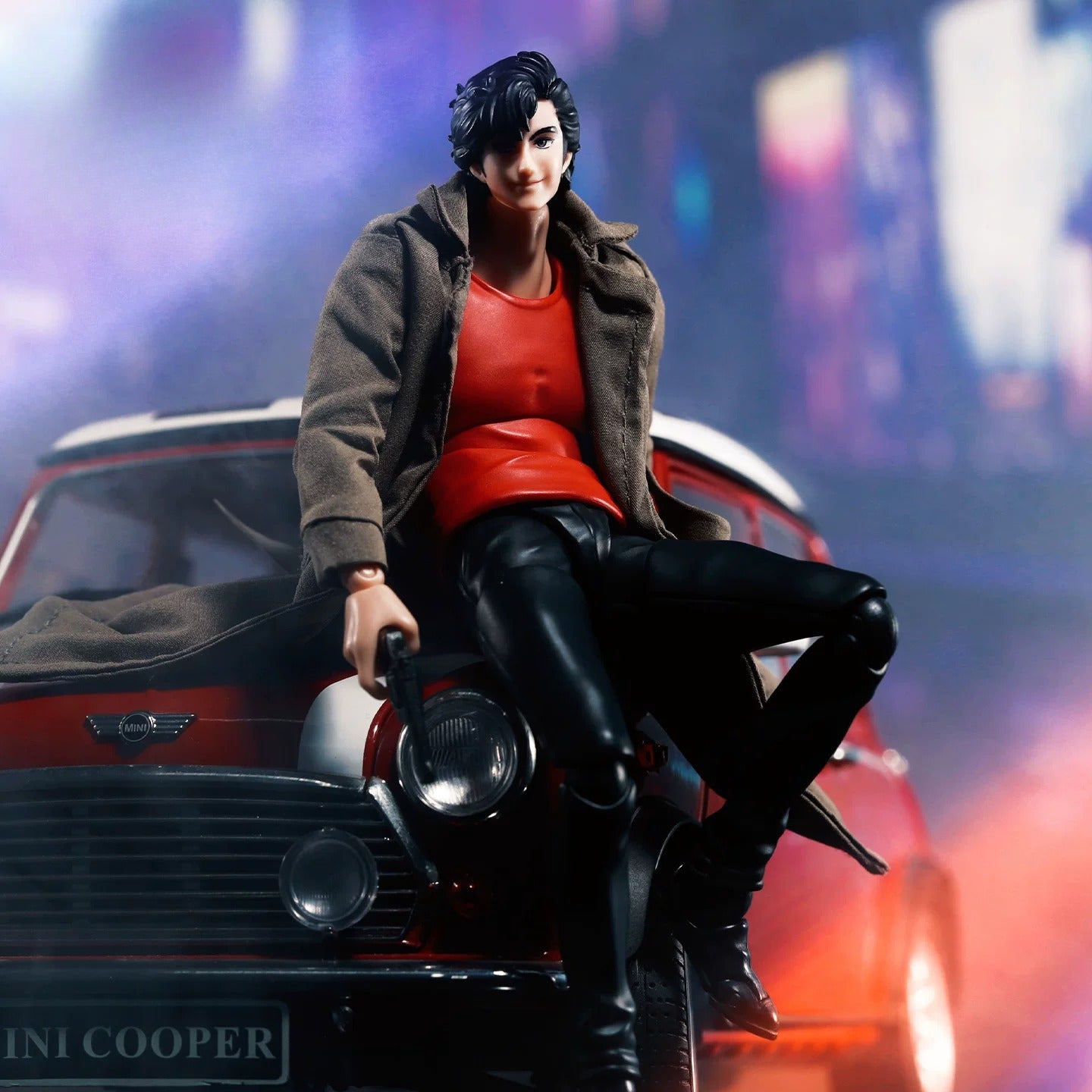 Replacement Fabric Coat for 1/12 Action Figure, Soft Goods Jacket for Ryo Saeba City Hunter 6.1 Inch