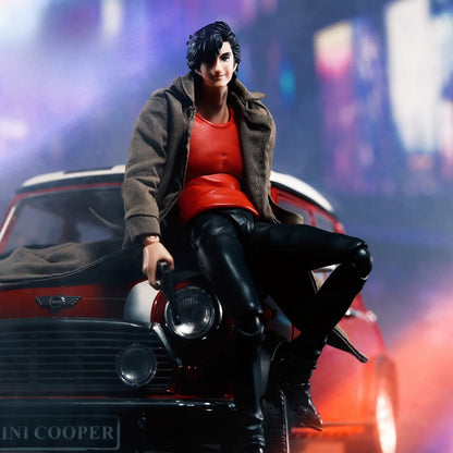 Replacement Fabric Coat for 1/12 Action Figure, Soft Goods Jacket for Ryo Saeba City Hunter 6.1 Inch