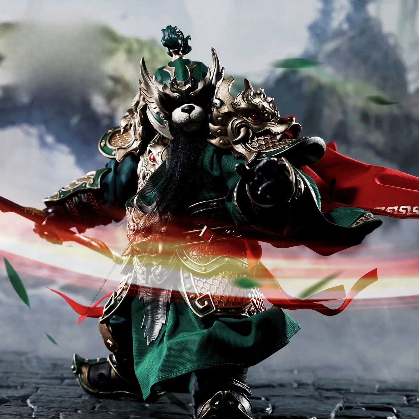 Replacement Cape for 7 Inch Action Figure, Chinese Style Cloak for Panda General Wu Qinglong