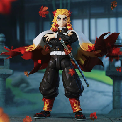 Replacement Haori for 1/12 Action Figure, Soft Goods Cloak for Kyojuro Rengoku Demon Slayer