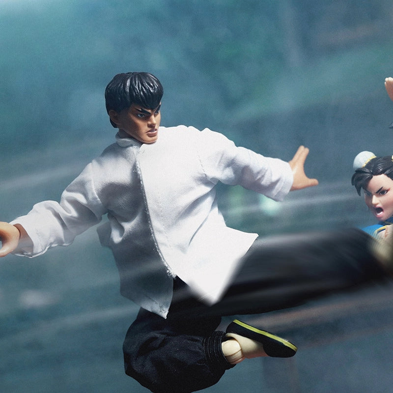 Replacement Cloth Set for 1/12 Action Figure, Soft Goods Outfit for Fei Long Street Fighter II