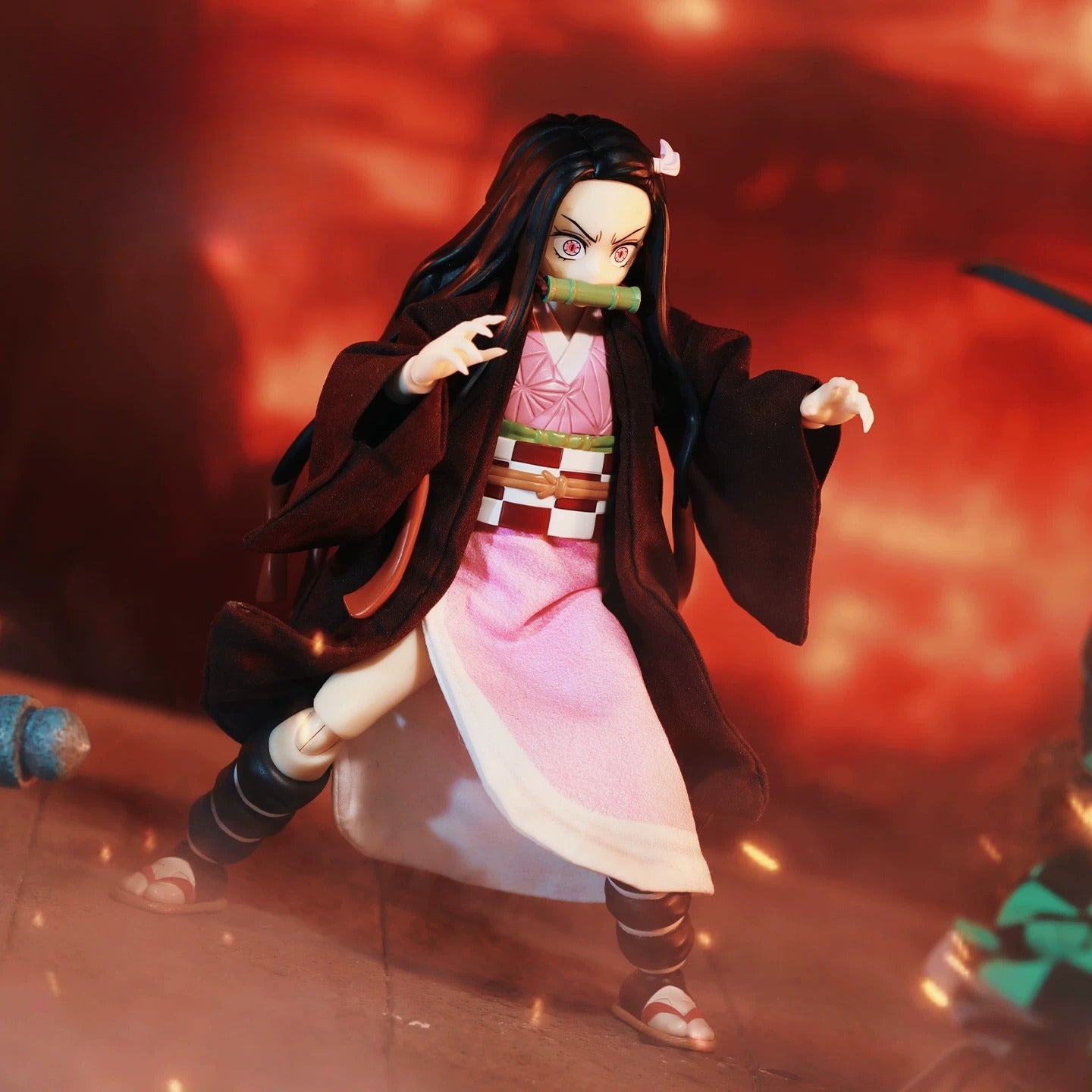Replacement Haori & Skirt Set for 1/12 Action Figure, Soft Goods Outfit for Nezuko Kamado Demon Slayer