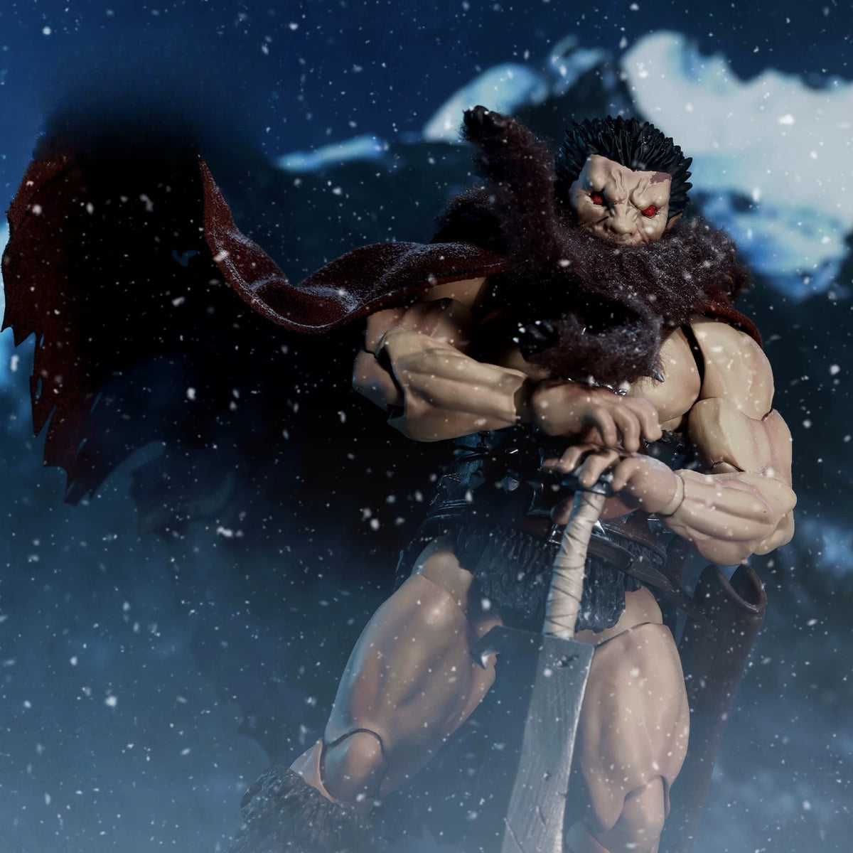 Replacement Cape for 1/12 Action Figure, Faux Fur Cloak for Zodd Berserk