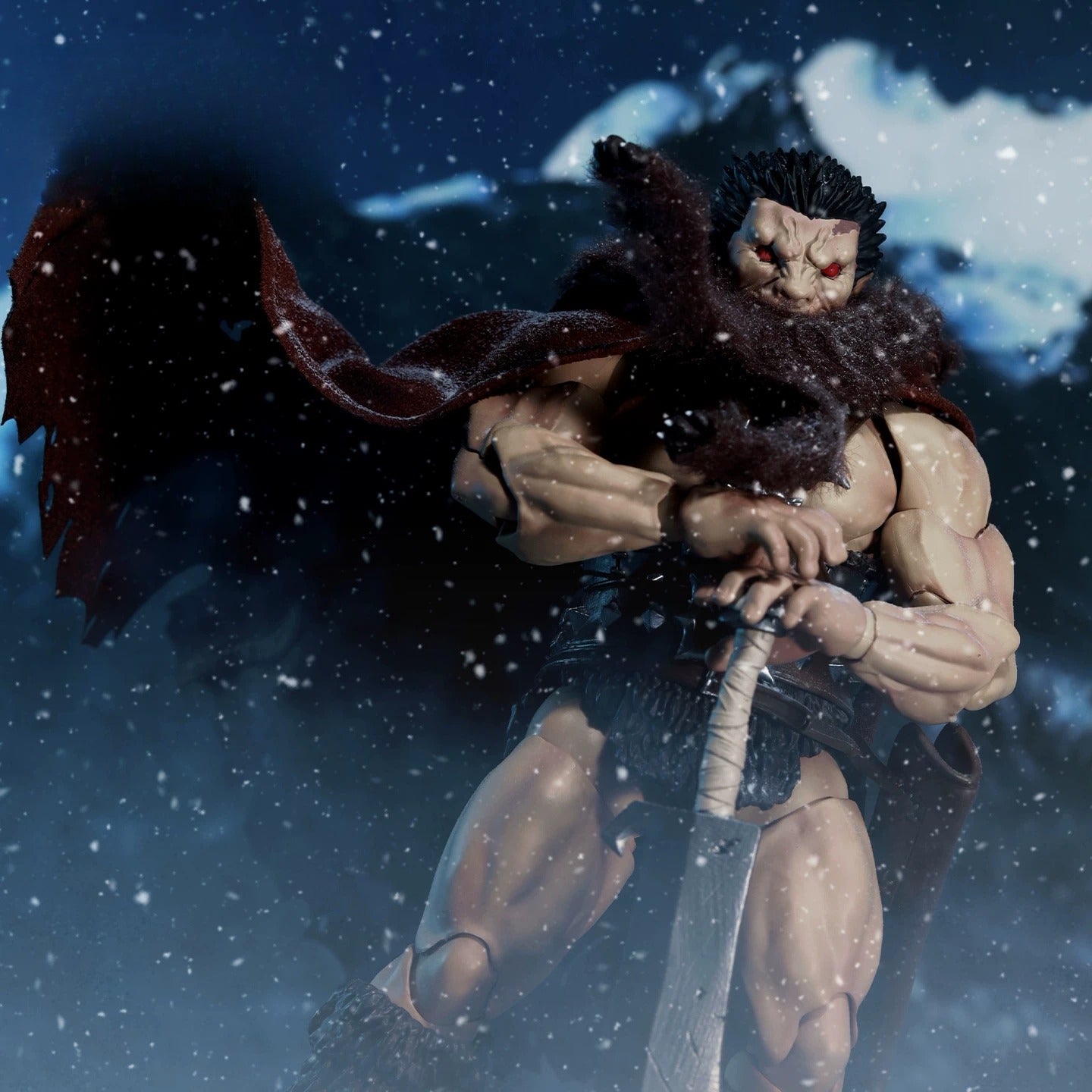 Replacement Cape for 1/12 Action Figure, Faux Fur Cloak for Zodd Berserk