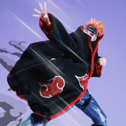 Replacement Cloak for 1/12 Action Figure, Soft Goods Robe for Pain Naruto Akatsuki