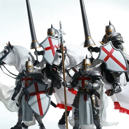 Replacement War Standard Set for 6 Inch Action Figure, Mythic Legions Crusader Banner with Pole