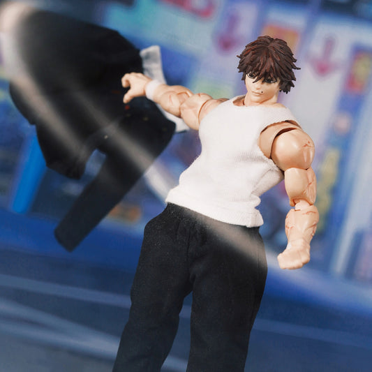 Replacement School Uniform Set for 1/12 Action Figure, Soft Goods Outfit for Baki Hanma
