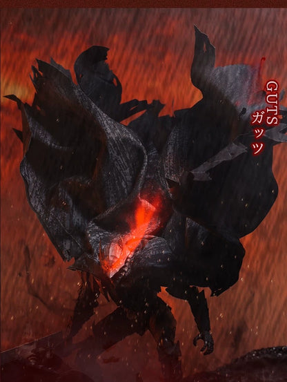 SH Figuarts Berserk Guts Custom Cape - Premium Soft Goods Replacement for Berserker Armor Black Swordsman Action Figure