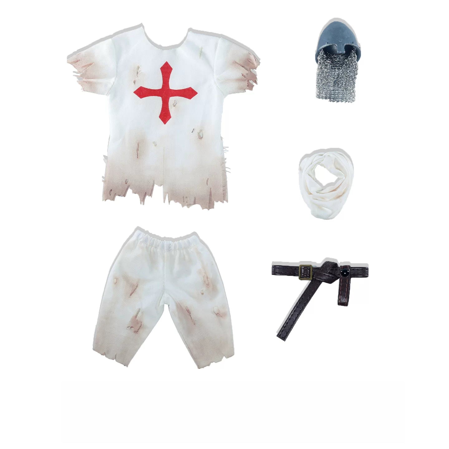 Replacement Cloth Set for 1/12 Action Figure, Soft Goods Costume for Skeleton Crusader 2.0