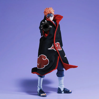 Replacement Cloak for 1/12 Action Figure, Soft Goods Robe for Pain Naruto Akatsuki