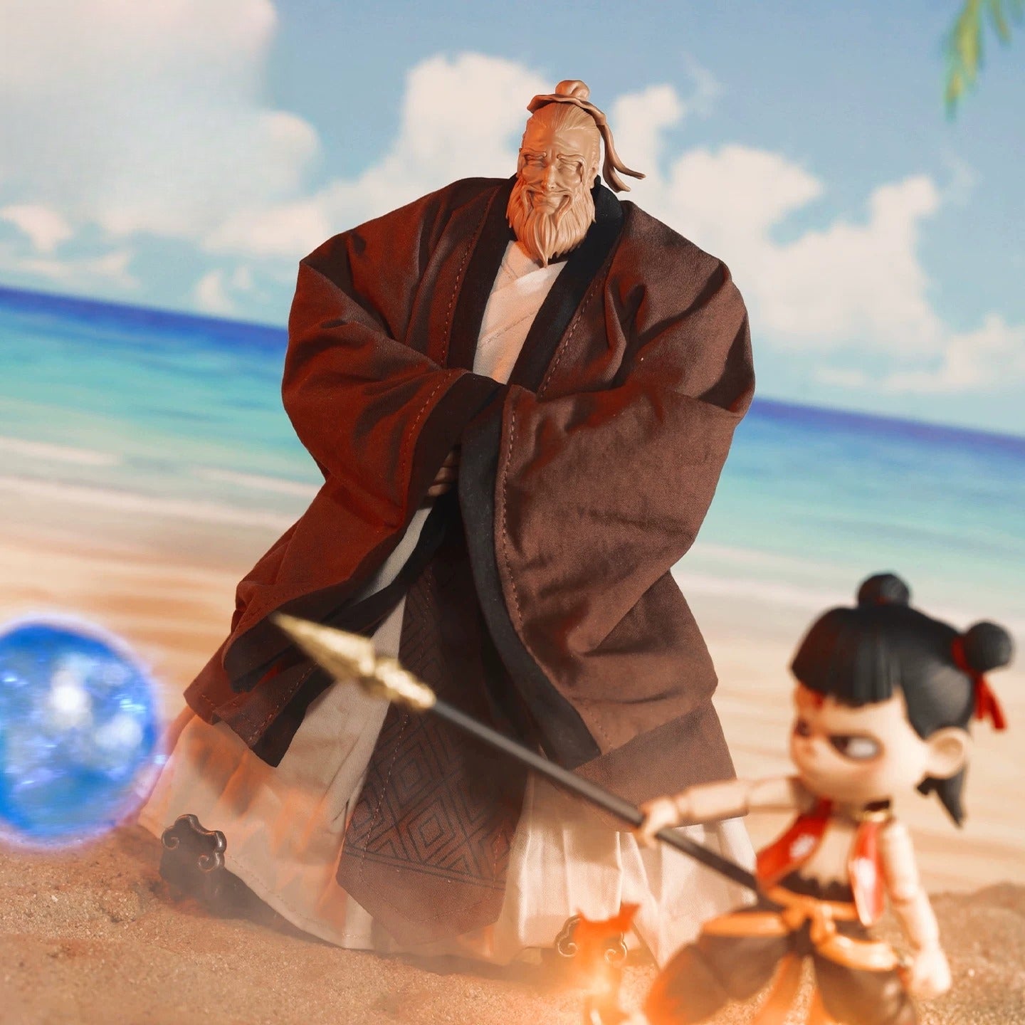 Replacement Robe Set for 1/12 Action Figure, Soft Goods Confucius Outfit for Big Guy 7 Inch