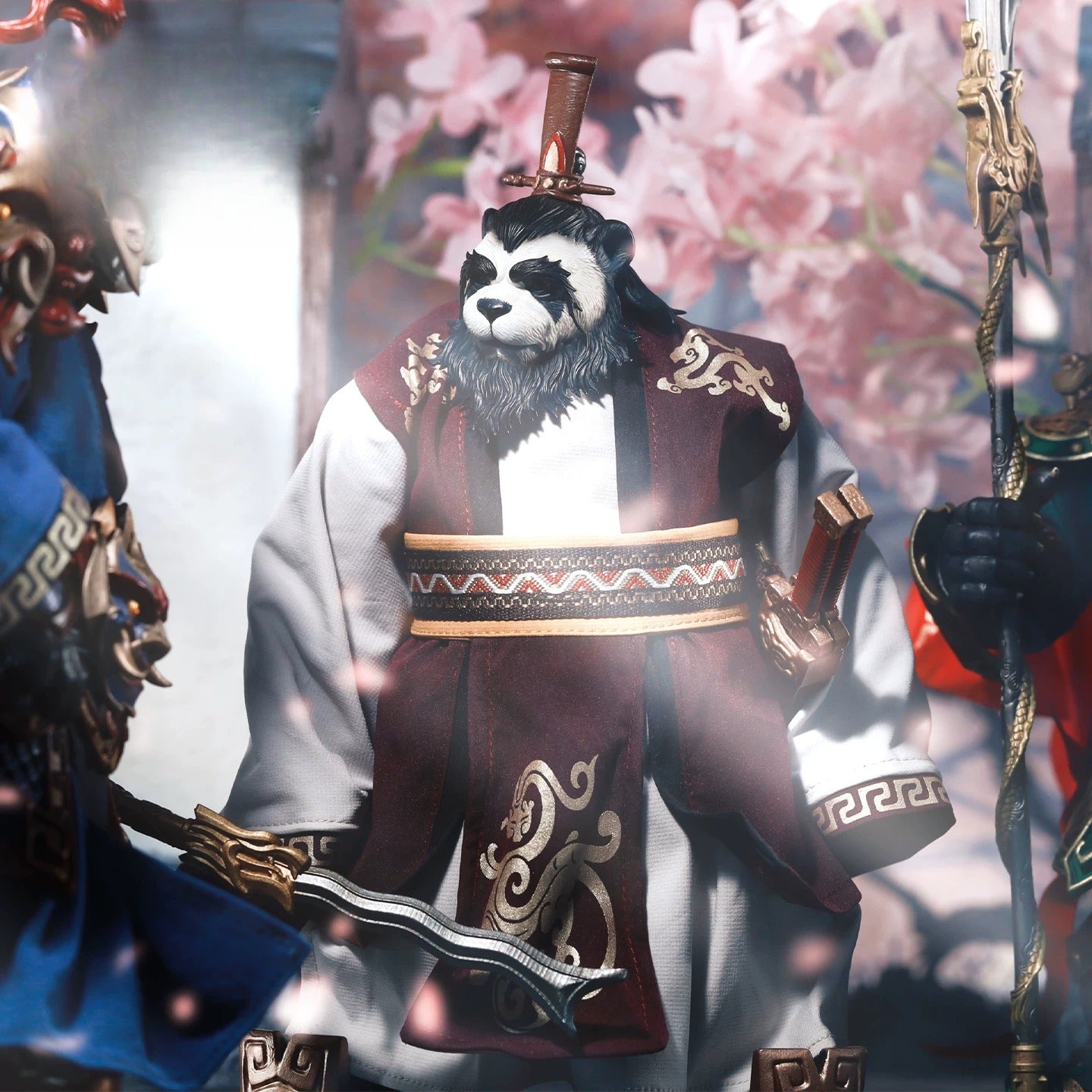 Replacement Cape for 7 Inch Action Figure, Chinese Style Cloak for Panda General Wu Qinglie