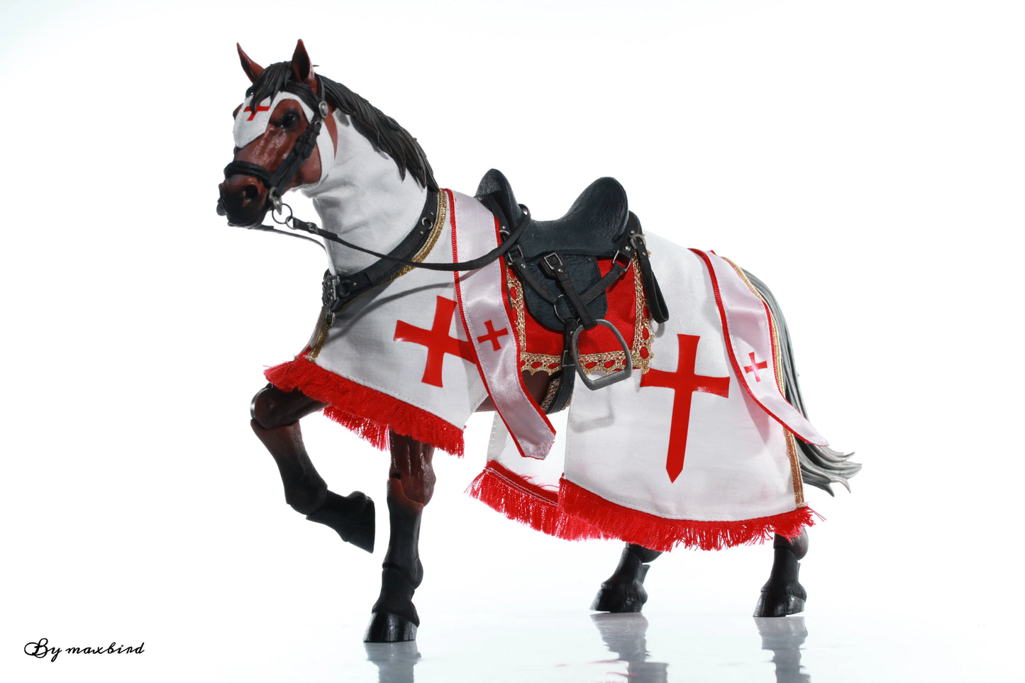 Replacement Horse Cape for 6 Inch Action Figure, 1/12 Scale Soft Goods Barding for Warhorse