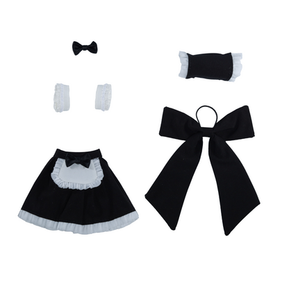 Maid Costume Set for 1/18 Action Figure, Soft Goods Cape & Dress for 4-5 Inch Figures