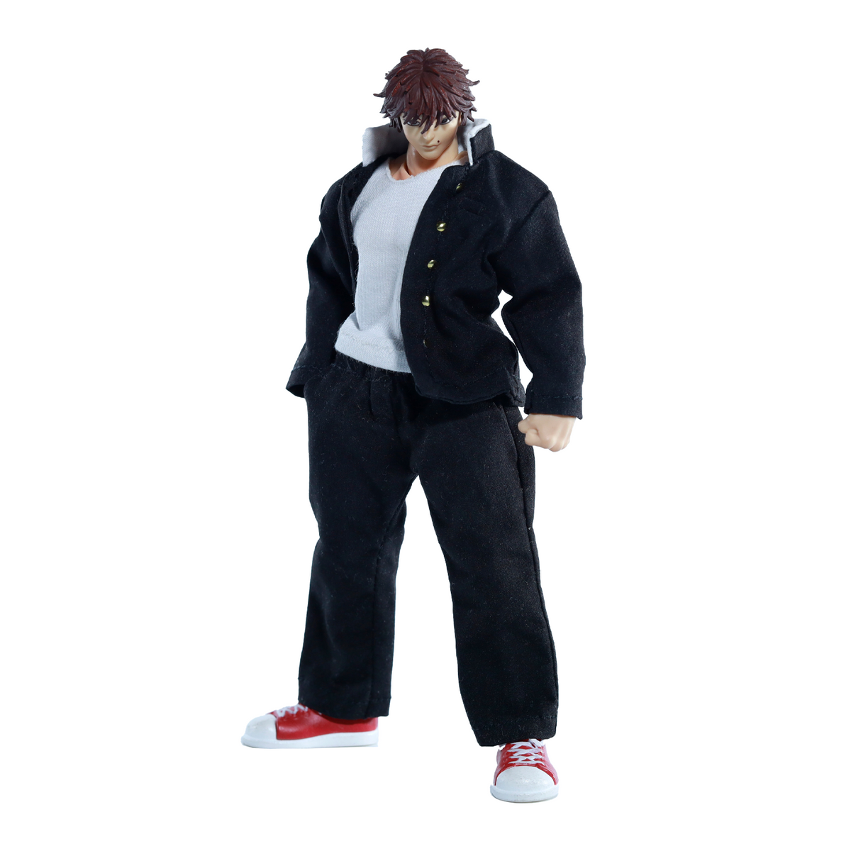 Replacement School Uniform Set for 1/12 Action Figure, Soft Goods Outfit for Baki Hanma