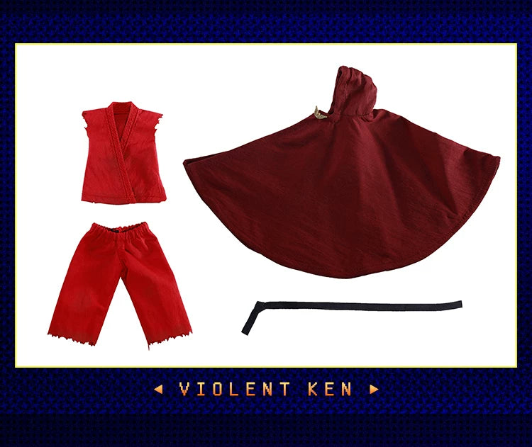 Replacement Cloth Cape Set for 1/12 Action Figure, Soft Goods Cape for Violent Ken M.Bison