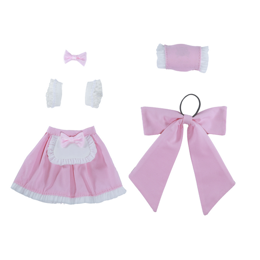 Maid Costume Set for 1/18 Action Figure, Soft Goods Cape & Dress for 4-5 Inch Figures