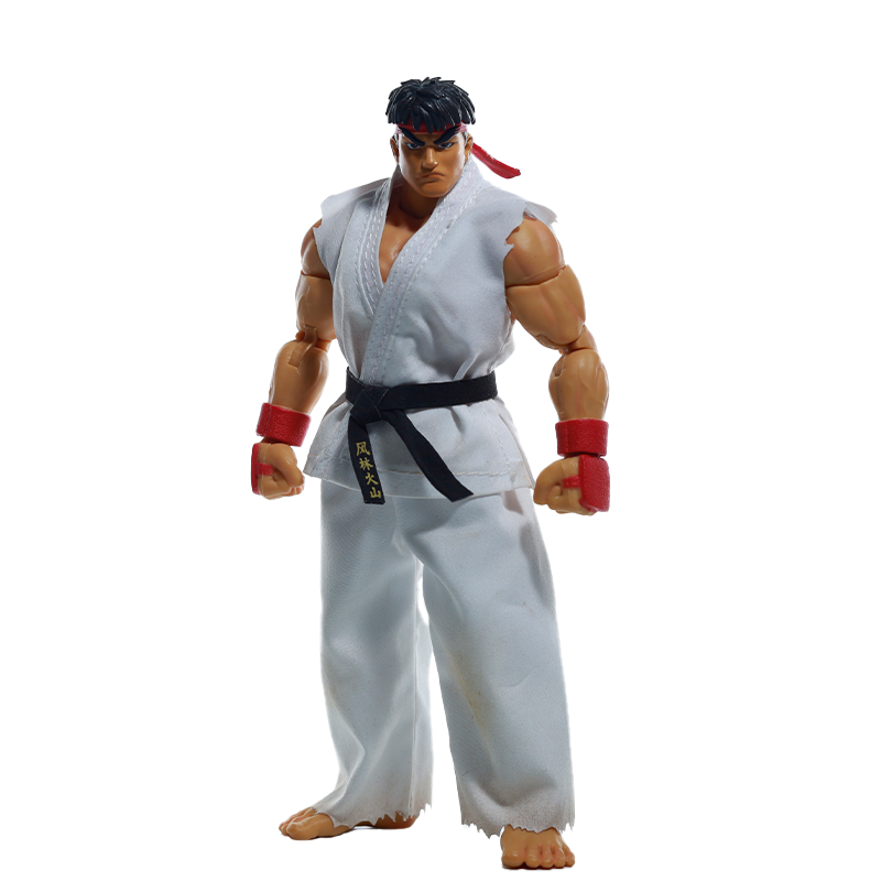 Replacement Cloth Set for 1/12 Action Figure, Soft Goods Gi Outfit for Ryu Ken Street Fighter II